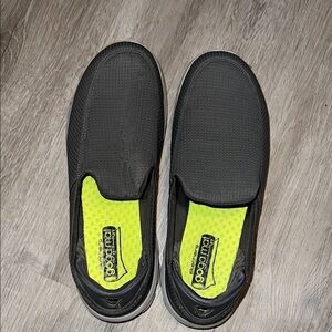 Skechers Black Loafers Slip-Ons with Cushioned Insole
